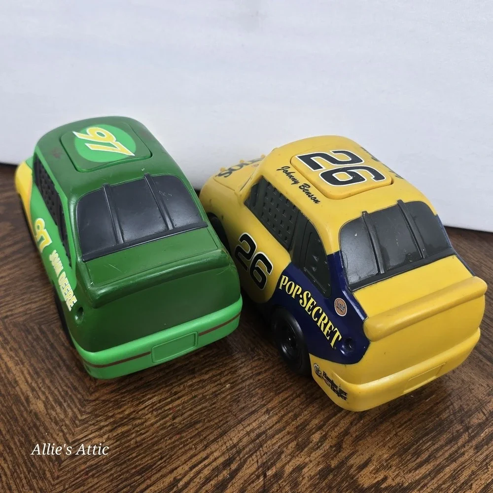 1998 Little Racers Push & Go Button Toy Racecars Baby Toddler John Deer NASCAR